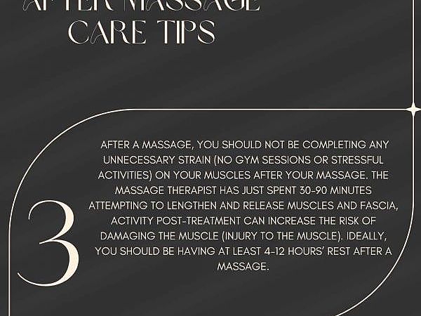 After Massage Care Tips